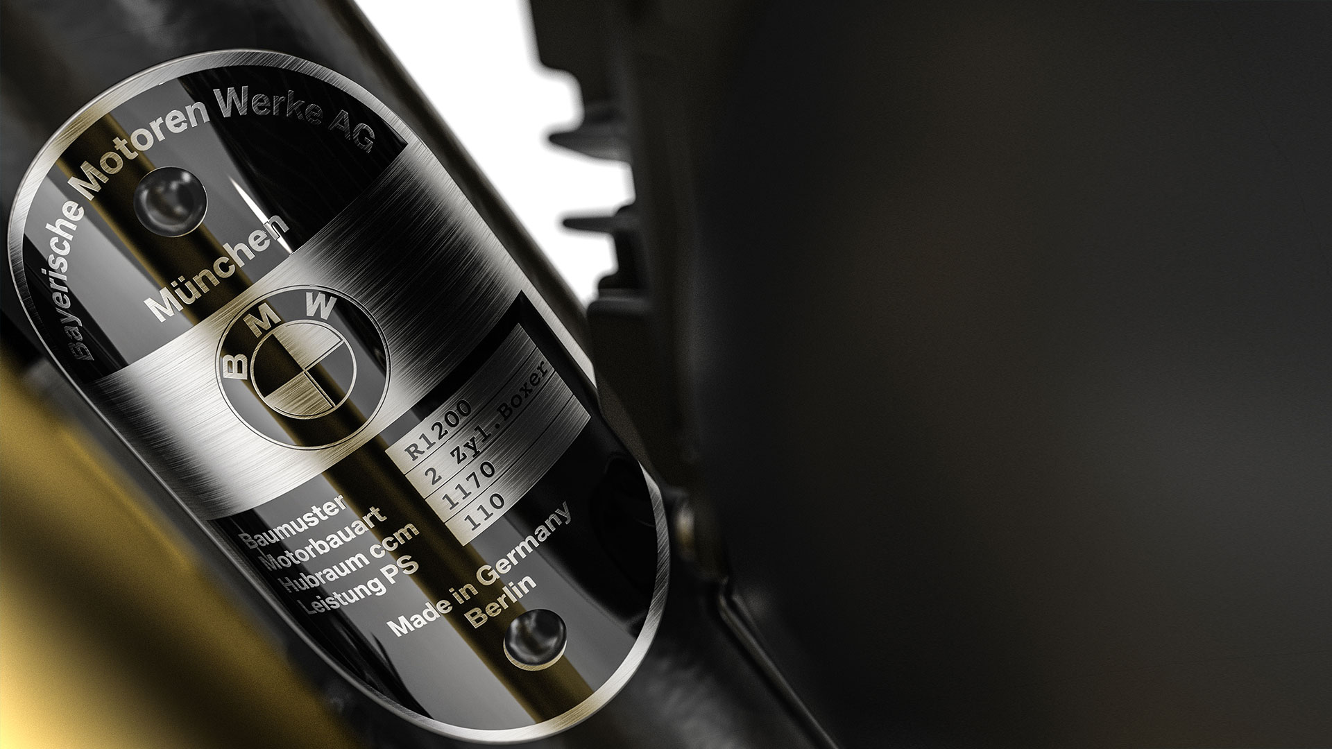 BMW R NINET - Viditelný typový štítek BMW R NINET - Viditelný typový štítek