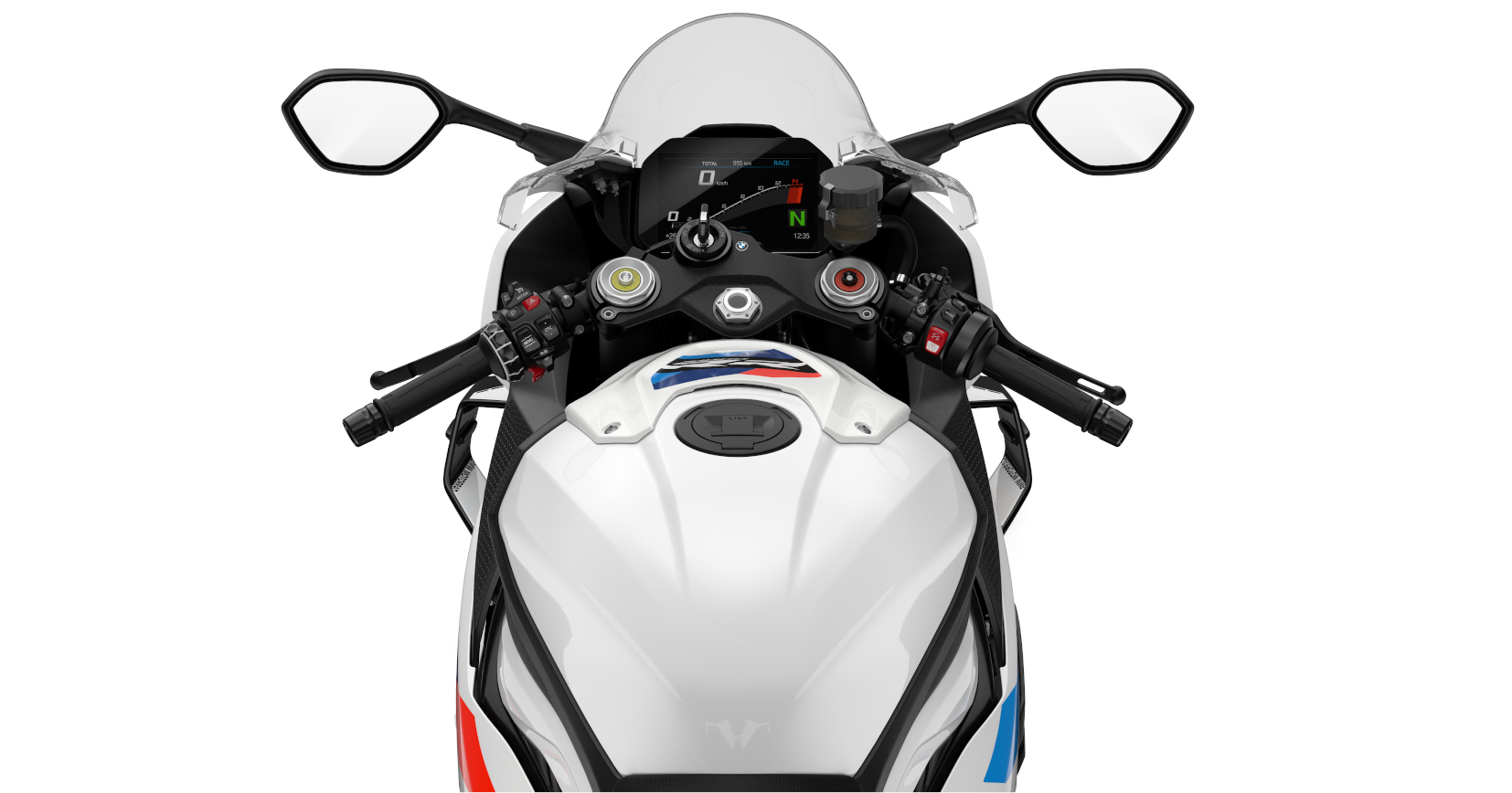 BMW S 1000 RR - POHLED Z POZICE JEZDCE BMW S 1000 RR - POHLED Z POZICE JEZDCE