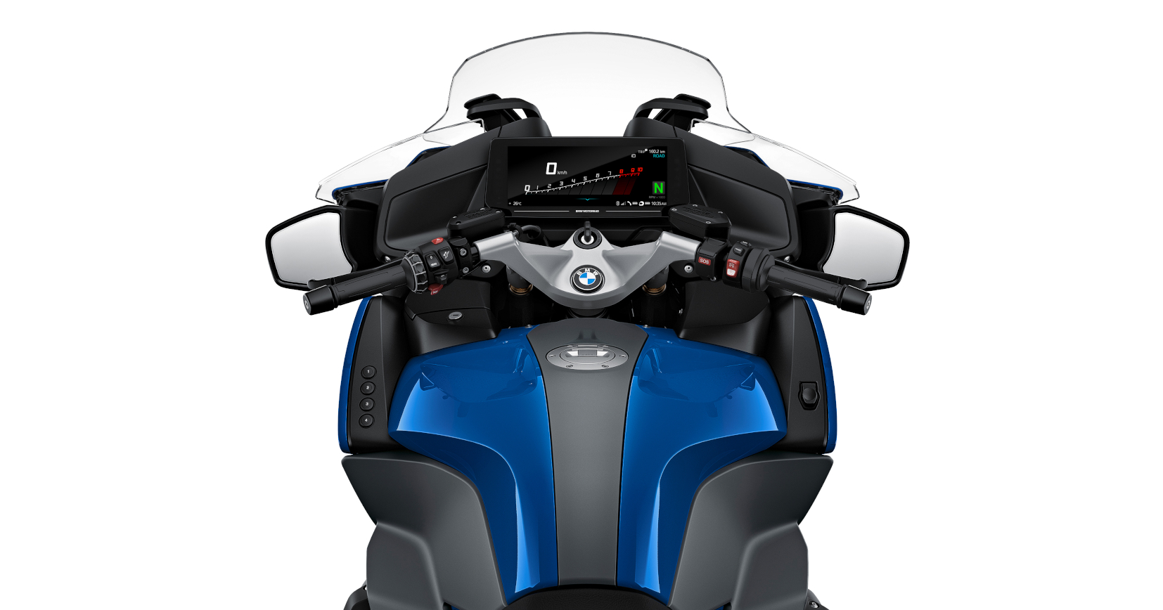 BMW R 1250 RT - Pohled z pozice jezdce