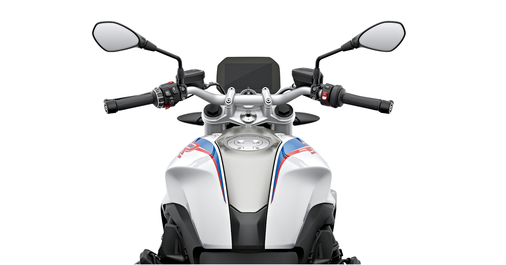 BMW R 1250 R - Pohled z pozice jezdce BMW R 1250 R - Pohled z pozice jezdce