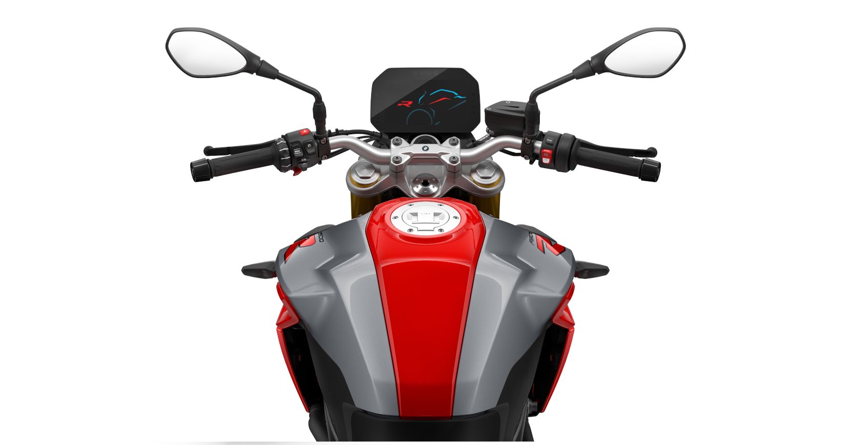 BMW F 900 R - Pohled z pozice jezdce BMW F 900 R - Pohled z pozice jezdce