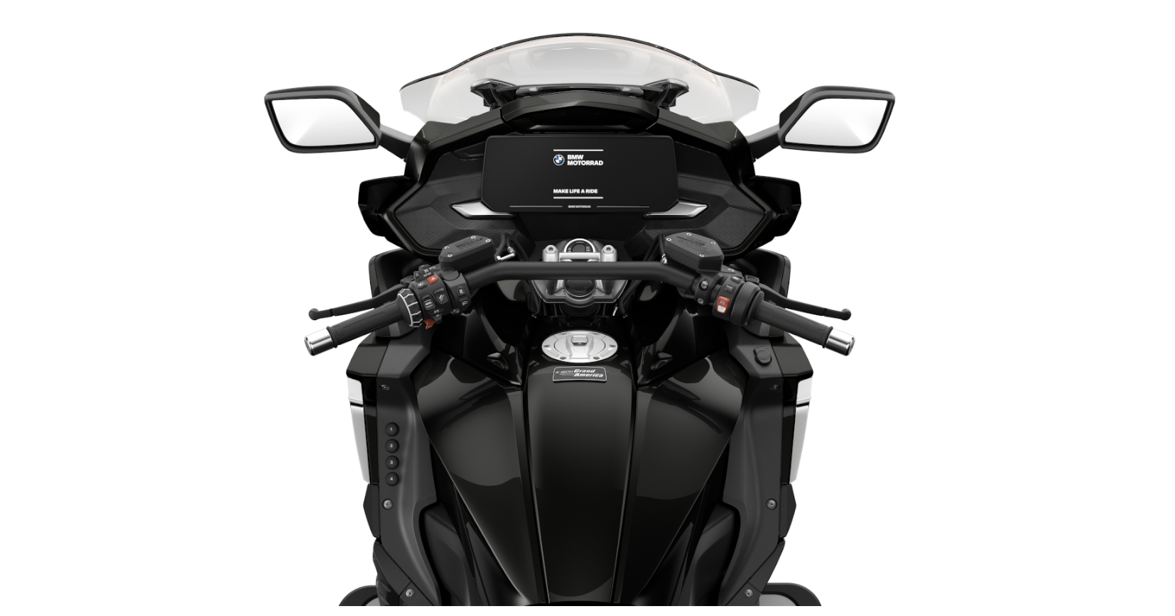 BMW K 1600 Grand America - Pohled z pozice jezdce BMW K 1600 Grand America - Pohled z pozice jezdce