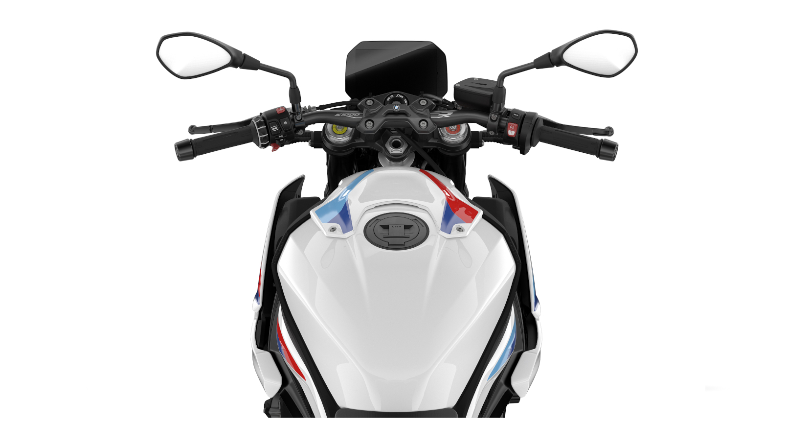 BMW S 1000 R - Pohled z pozice jezdce BMW S 1000 R - Pohled z pozice jezdce