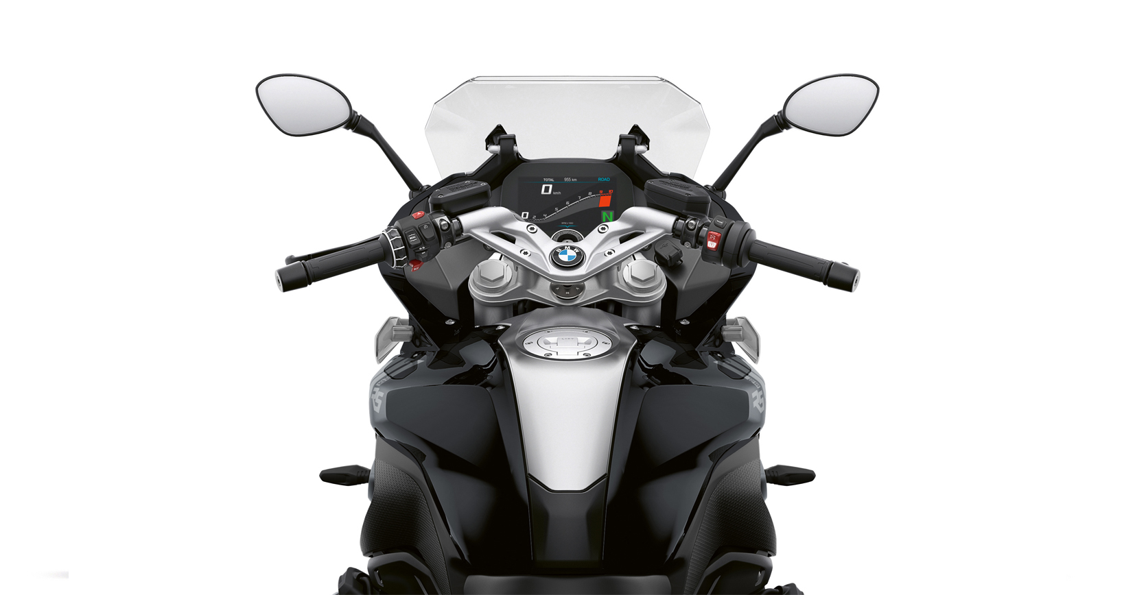 BMW R 1250 RS - Pohled z pozice jezdce BMW R 1250 RS - Pohled z pozice jezdce