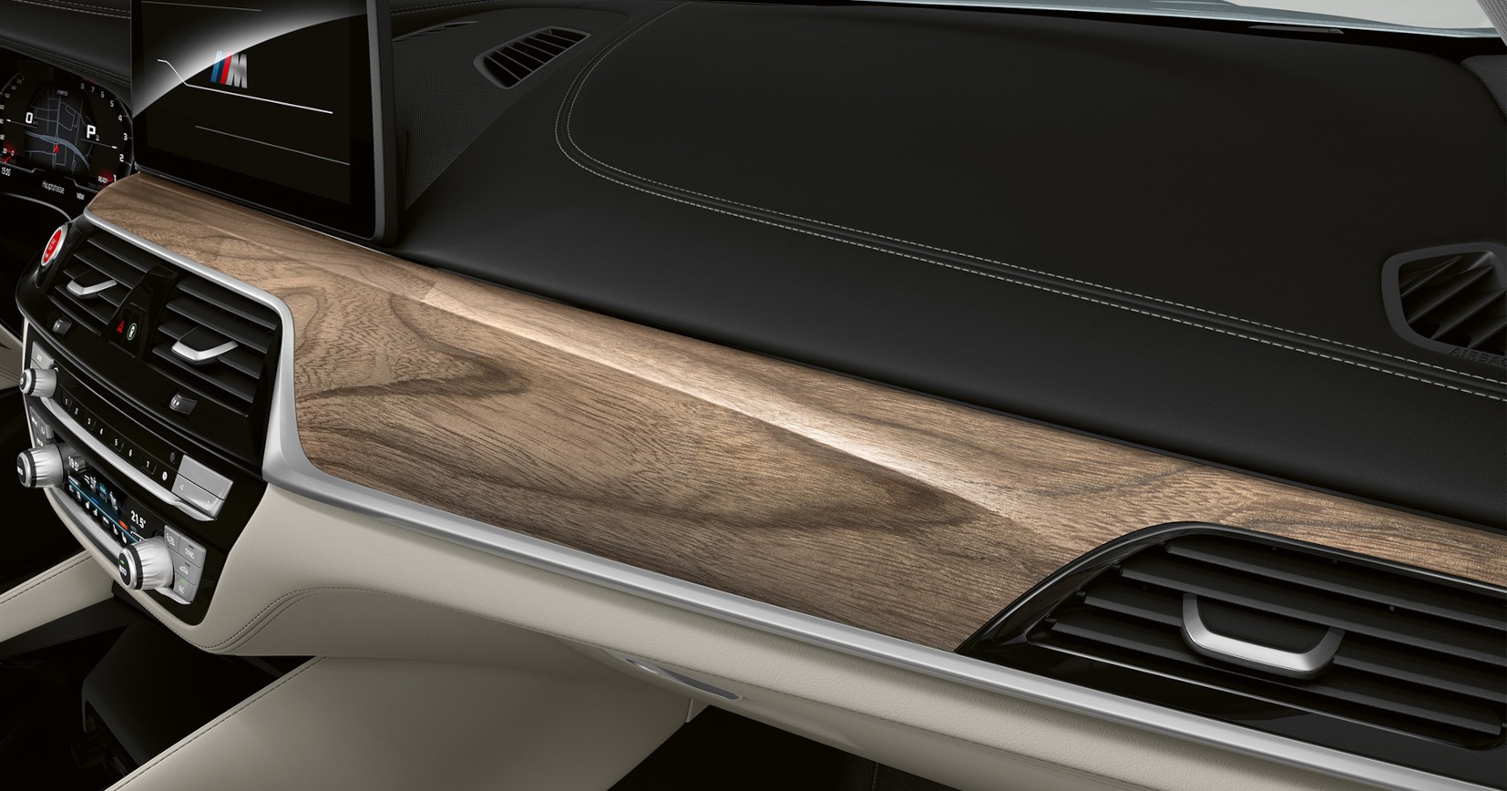 BMW Individual hnědé dřevěné obložení interiéru Sen Light Brown BMW Individual hnědé dřevěné obložení interiéru Sen Light Brown