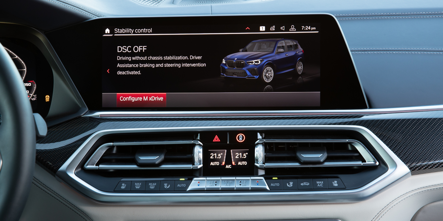 BMW X5 M Competition displej BMW X5 M Competition displej