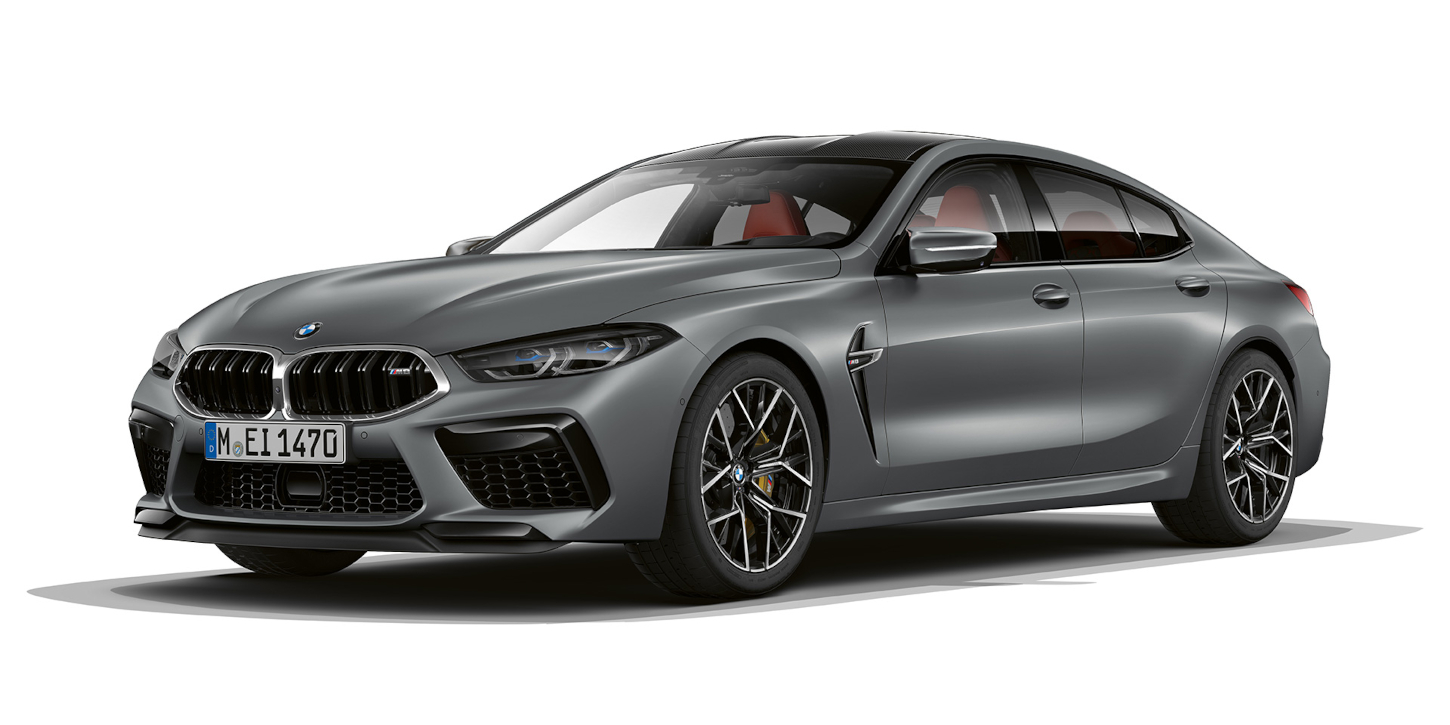 BMW řady M8 Gran Coupé z boku BMW řady M8 Gran Coupé z boku