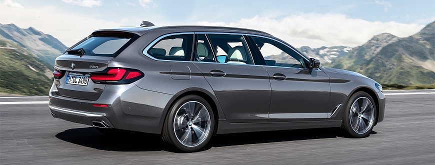 BMW řady 5 Touring z boku BMW řady 5 Touring z boku