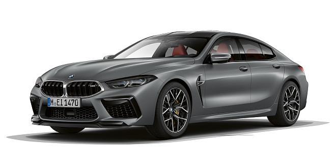 BMW řady M8 Gran Coupé z boku BMW řady M8 Gran Coupé z boku